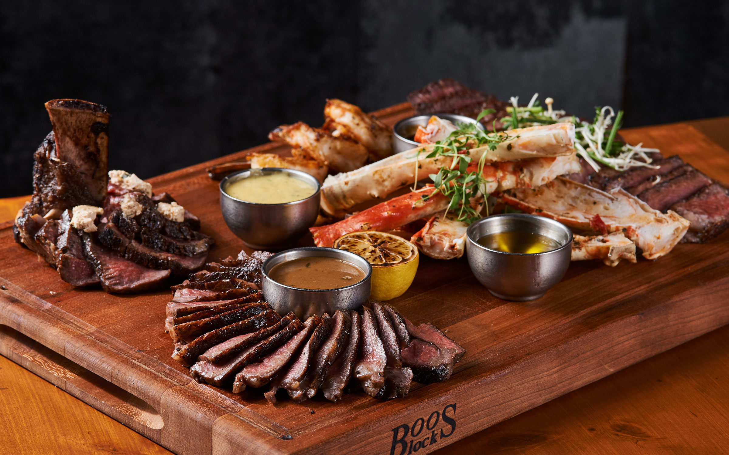 plates with different cuts of steak